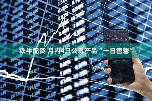 铁牛配资 月内4只公募产品“一日售罄”